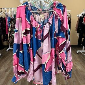 Perch by Blu Pepper Blouse 1x-2X